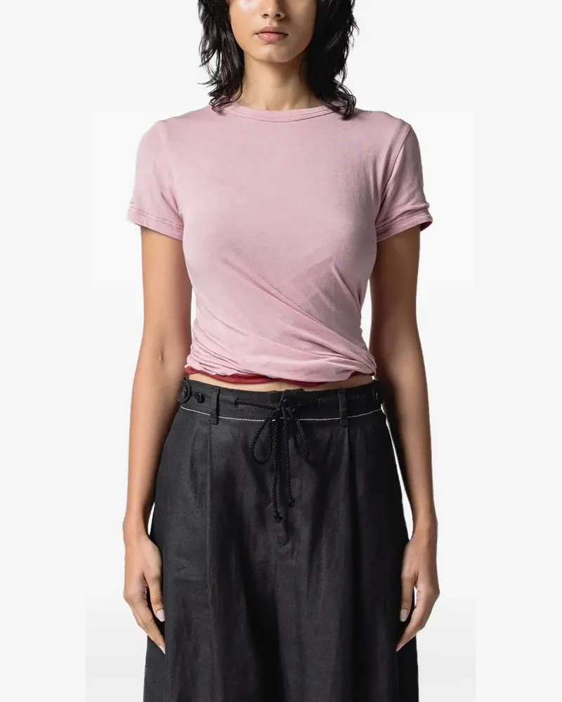 Muller of Yoshiokubo reversible crew-neck T-shirt - Rosa Rosa