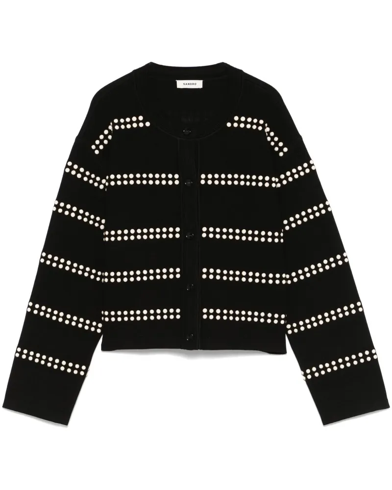 Sandro Cardigan mit Nieten - Schwarz Schwarz