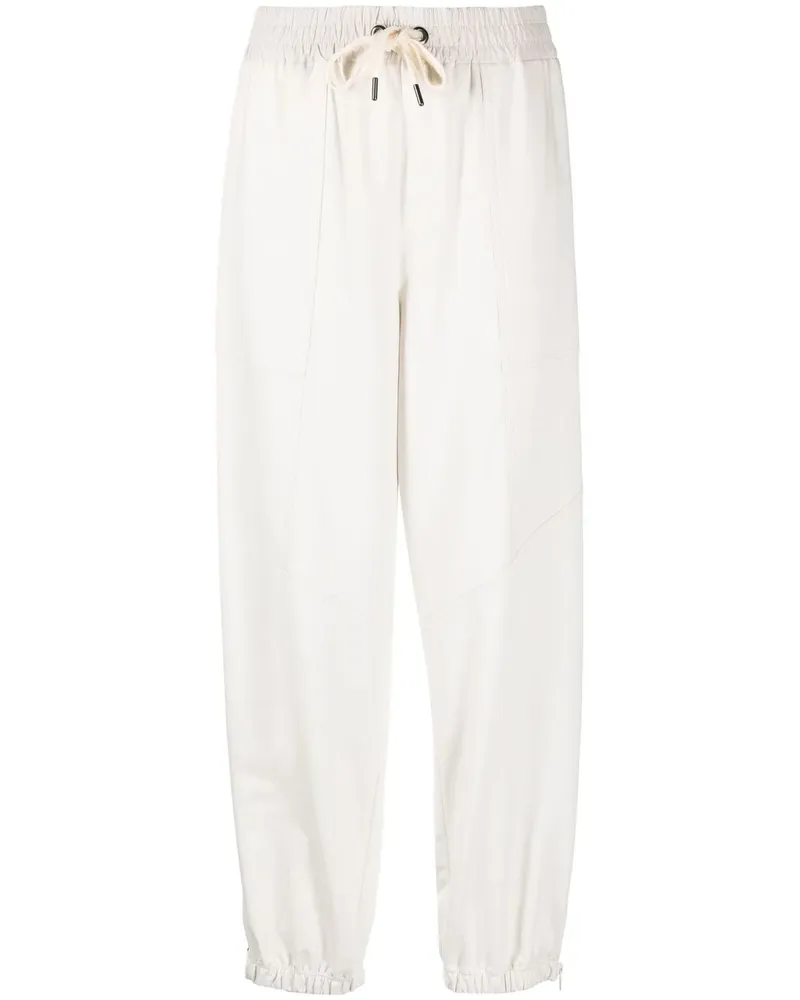Brunello Cucinelli Jogginghose mit Kordelzug - Weiß Weiß