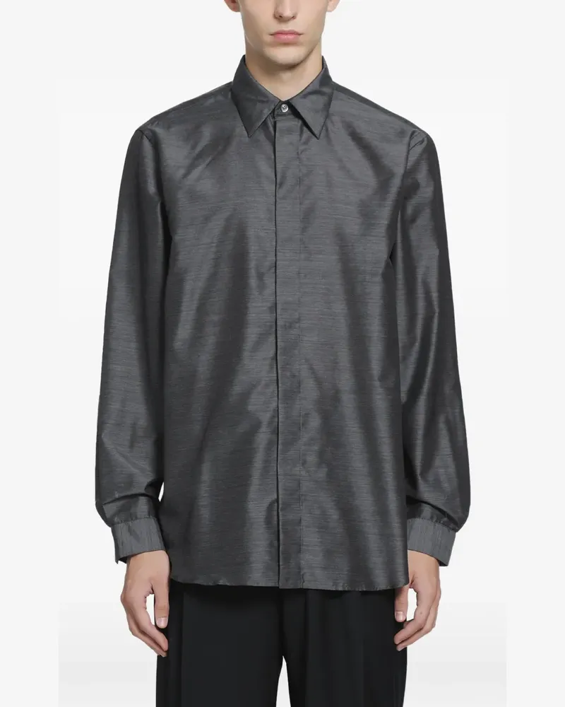 LARDINI concealed-front shirt - Grau Grau