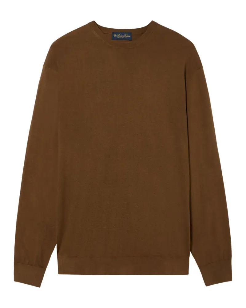 Brooks Brothers Pullover mit Rundhalsausschnitt - Braun Braun