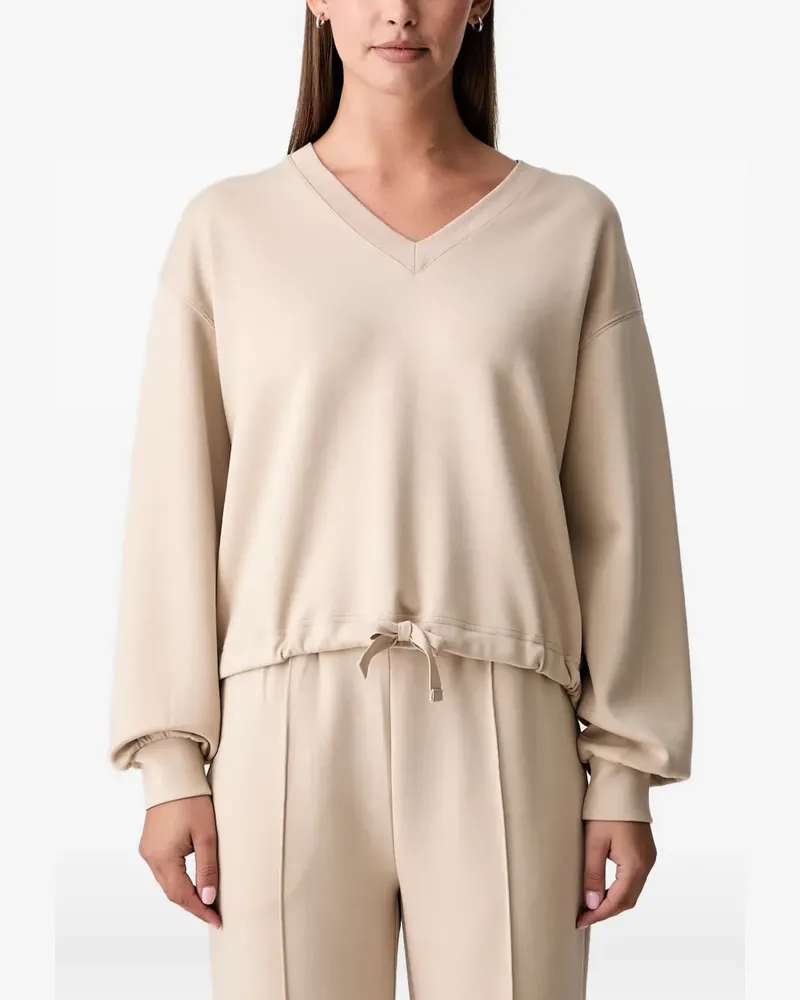 Scotch&Soda drawstring V-neck sweater - Nude Nude