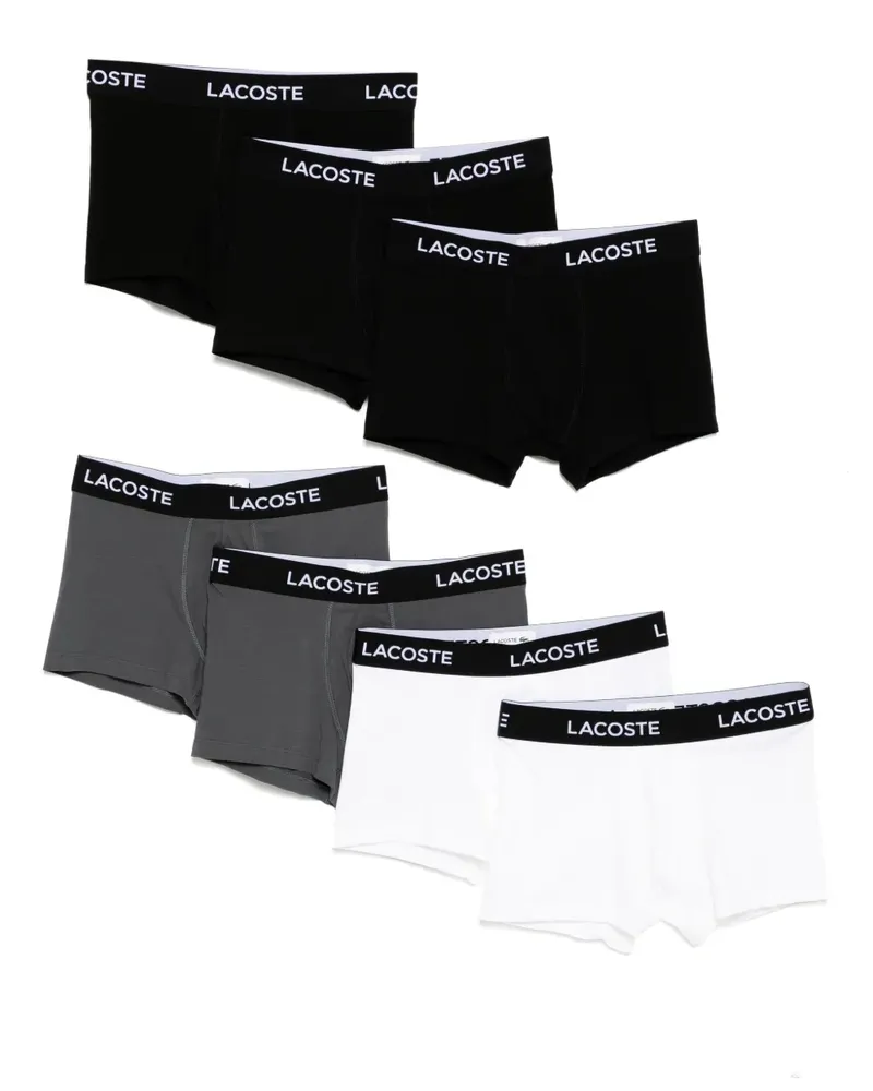 Lacoste Boxershorts mit Logo-Bund (2er-Set) - Schwarz Schwarz