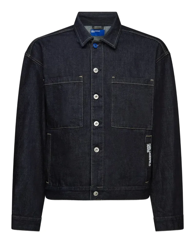 Karl Lagerfeld Kastige Jeansjacke - Blau Blau