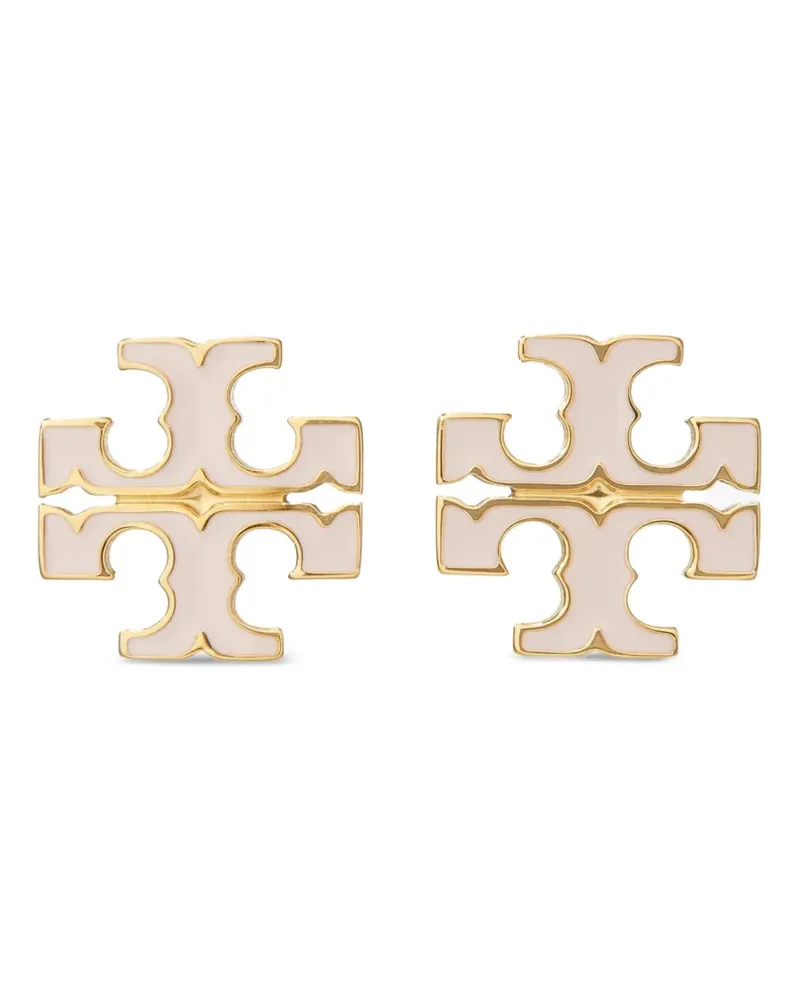 Tory Burch small icon enamel stud earrings - Gold Gold