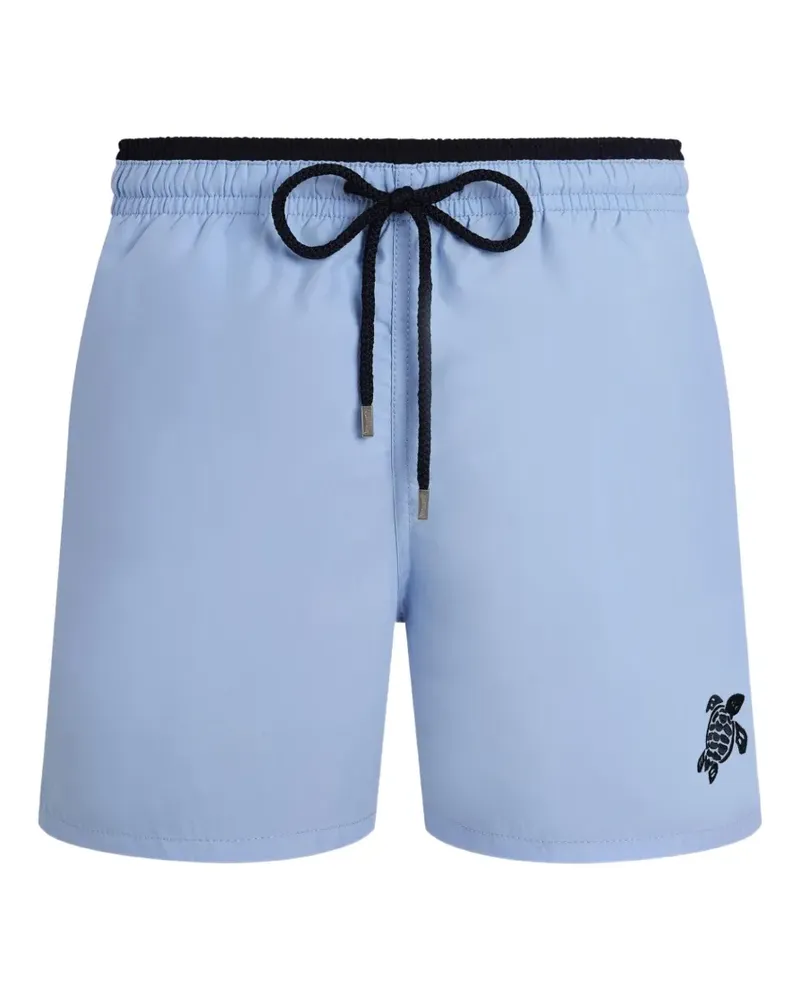 Vilebrequin Badeshorts mit Schildkröten-Stickerei - Blau Blau