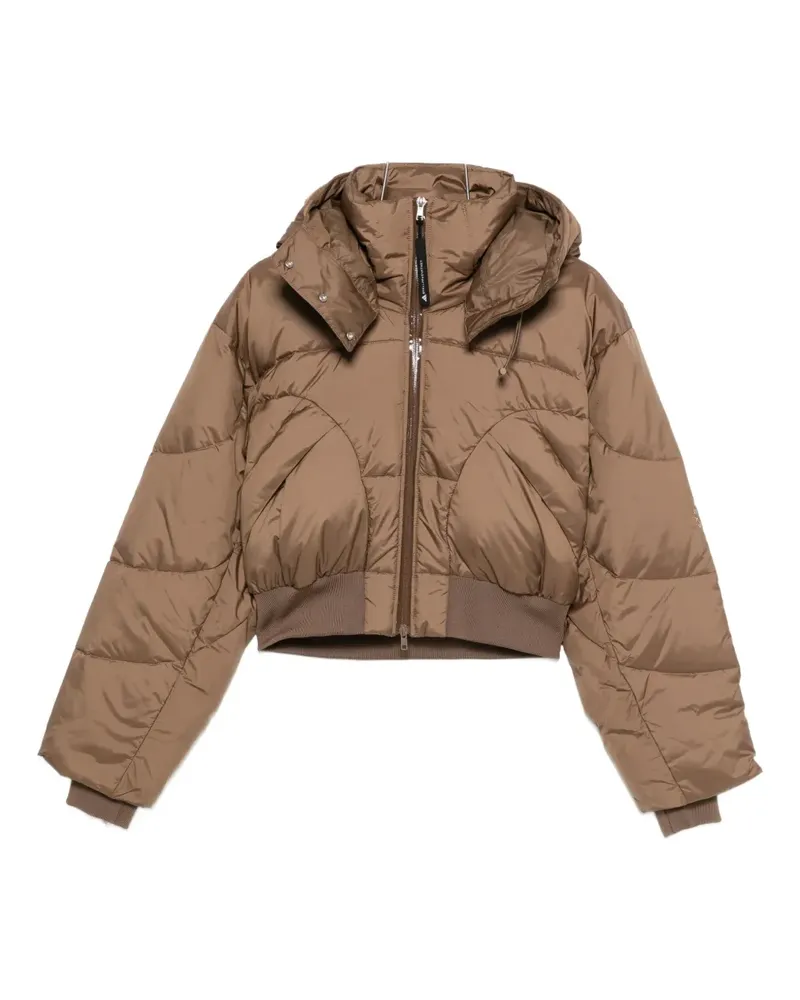 adidas hooded quilted jacket - Braun Braun