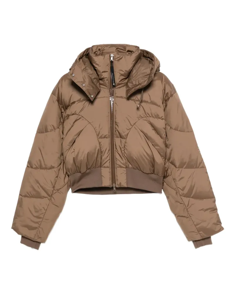 adidas hooded quilted jacket - Braun Braun