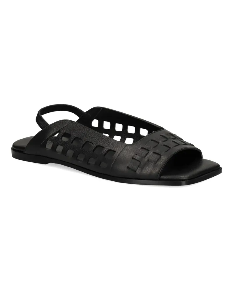 Vic Matié cut-out leather sandals - Schwarz Schwarz