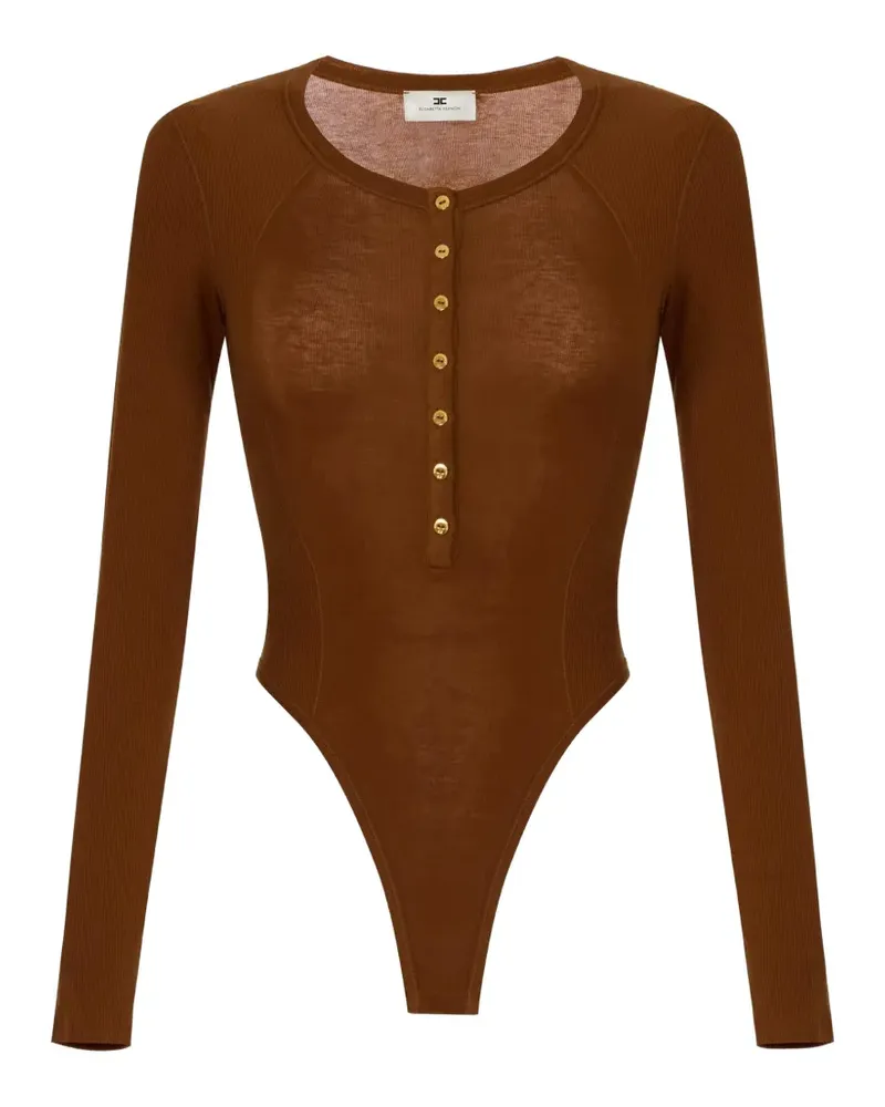 Elisabetta Franchi Body aus leichtem Krepp-Jersey - Braun Braun