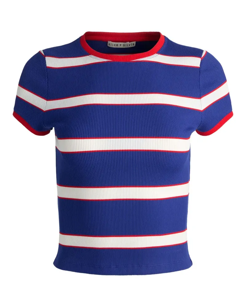 Alice + Olivia Onie striped T-shirt - Blau Blau