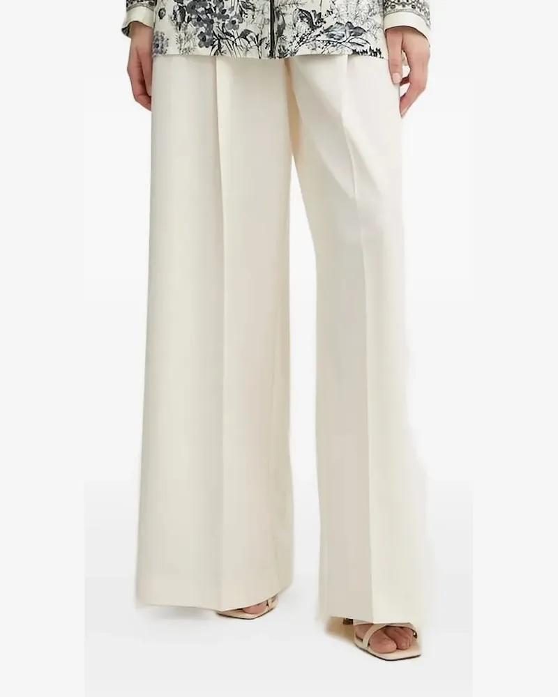 Simona Corsellini Straight-Leg-Hose mit Falten - Nude Nude