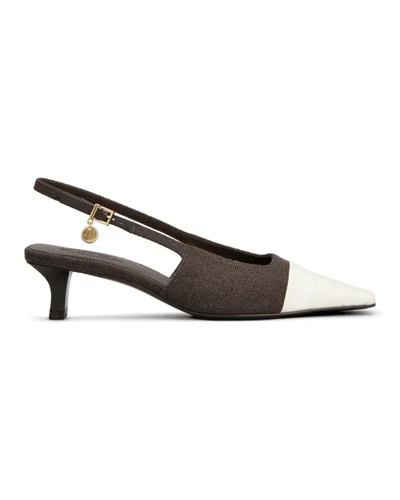 TOD'S Slingback-Pumps mit Kroko-Effekt - Braun Braun