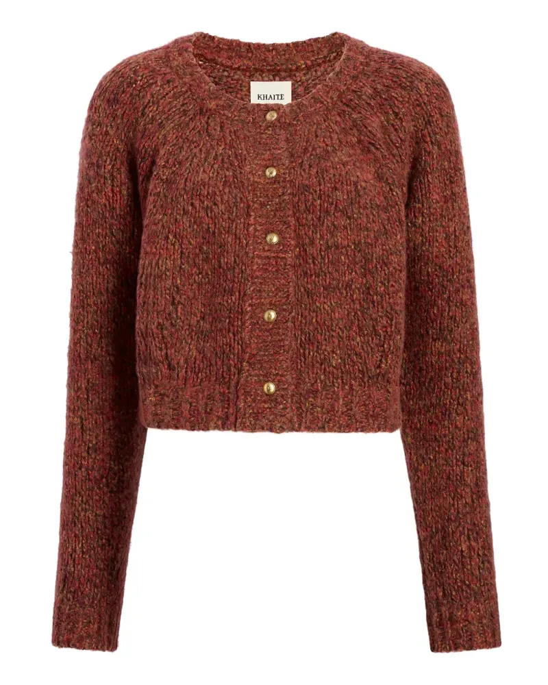 KHAITE Niels Cardigan aus Kirschrot Rot