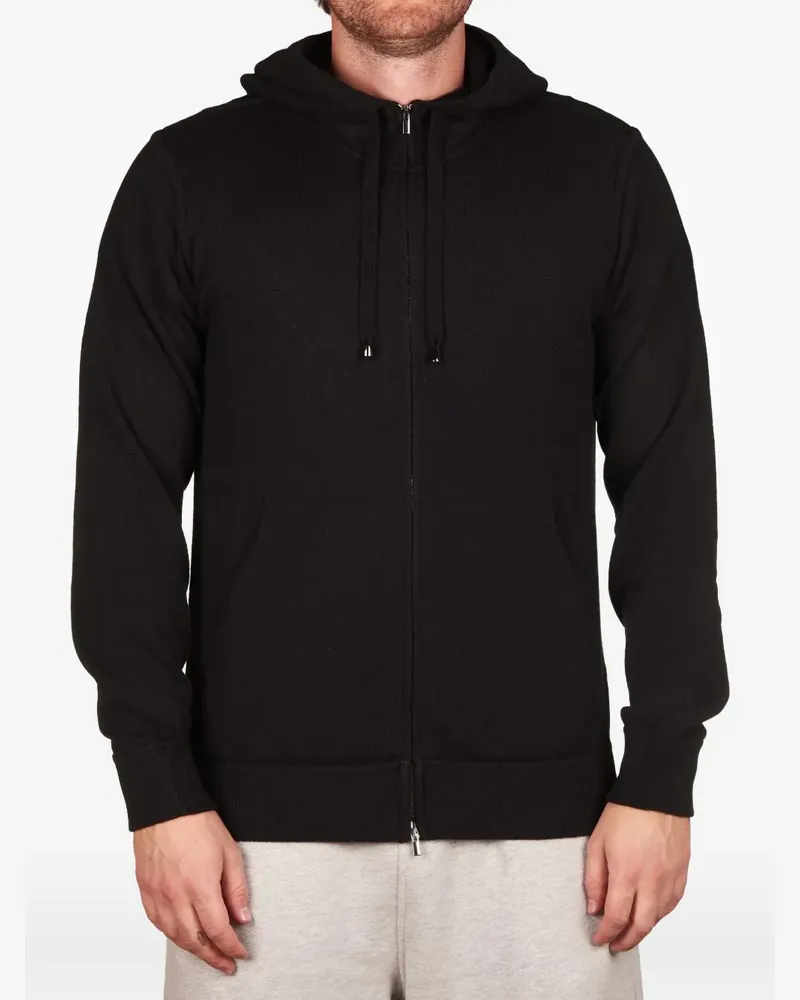 Filippo de Laurentiis Gestrickte Kapuzenjacke - Schwarz Schwarz