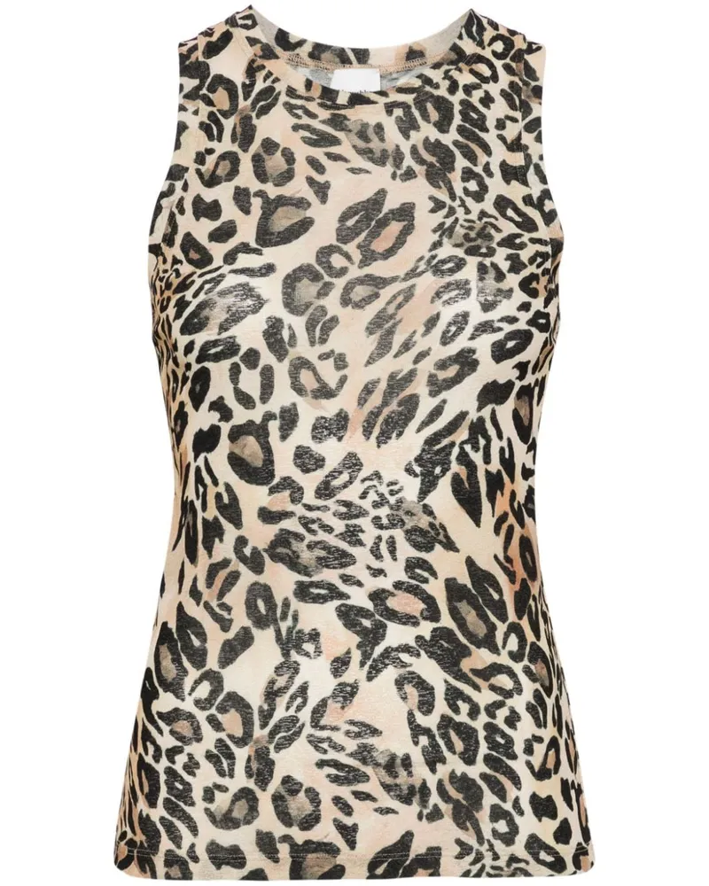 Nanushka Anneke Tanktop mit Leoparden-Print - Schwarz Schwarz