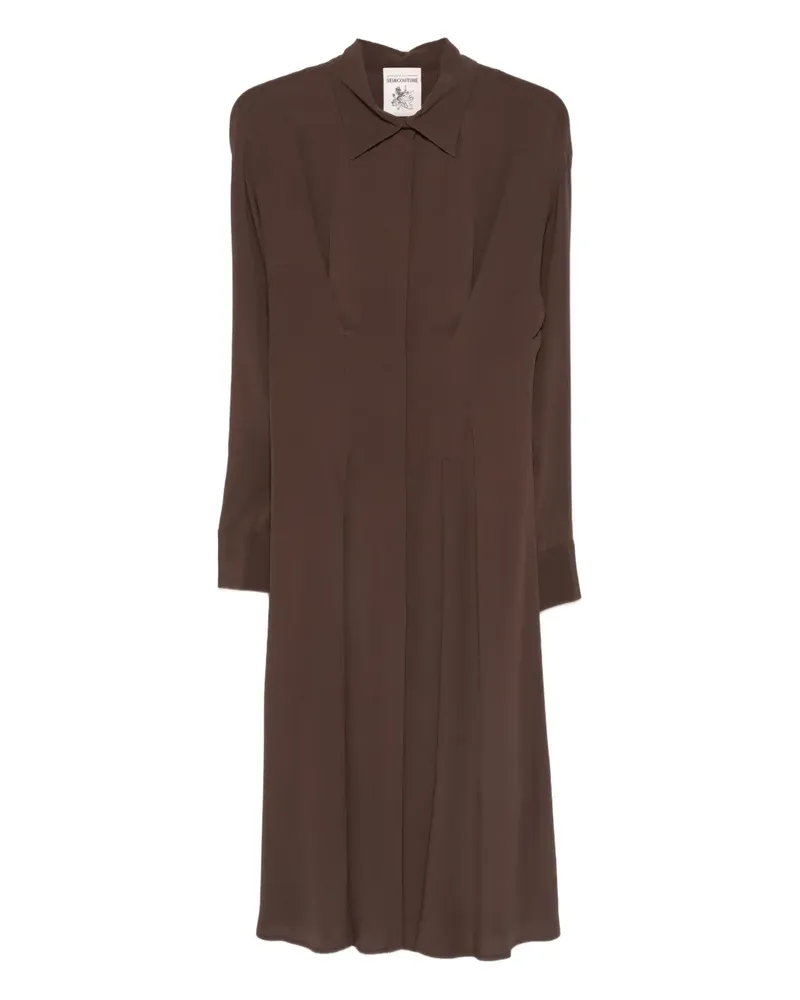 Semicouture Clement Midikleid - Braun Braun