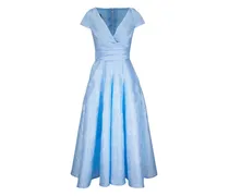 Kleid mit Blumenstickerei - Blau