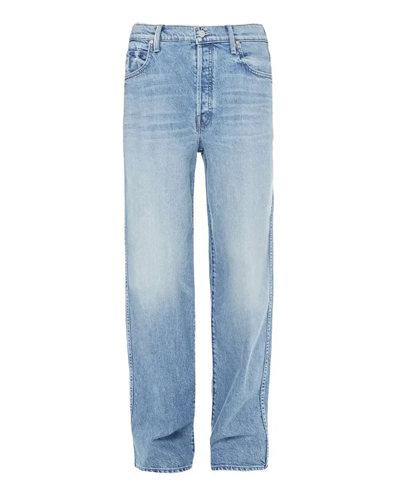 Mother buttoned embroidered jeans - Blau Blau