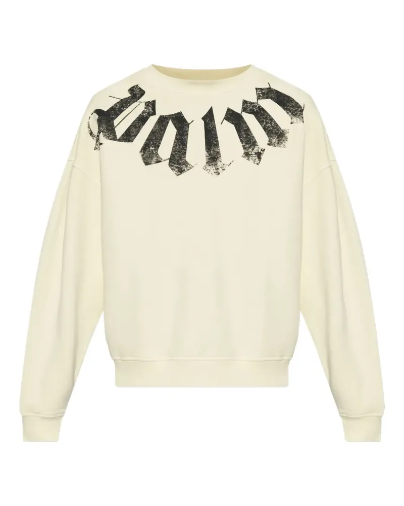 Palm Angels logo-print cotton sweatshirt - Gelb Gelb
