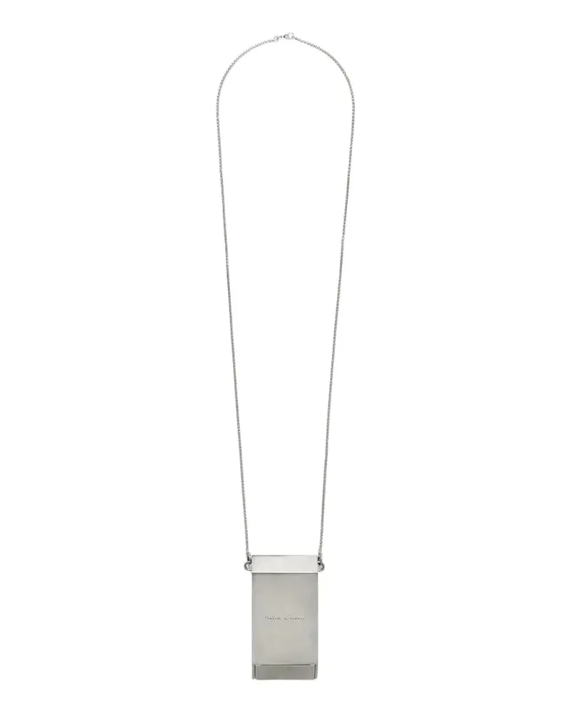 Rick Owens Portable Ashtray necklace - Silber Silber