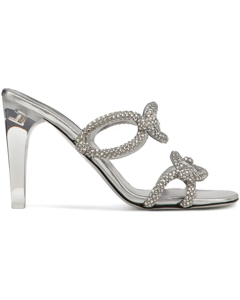 Valentino Garavani Chain 1967 Sandalen 100mm - Silber Silber