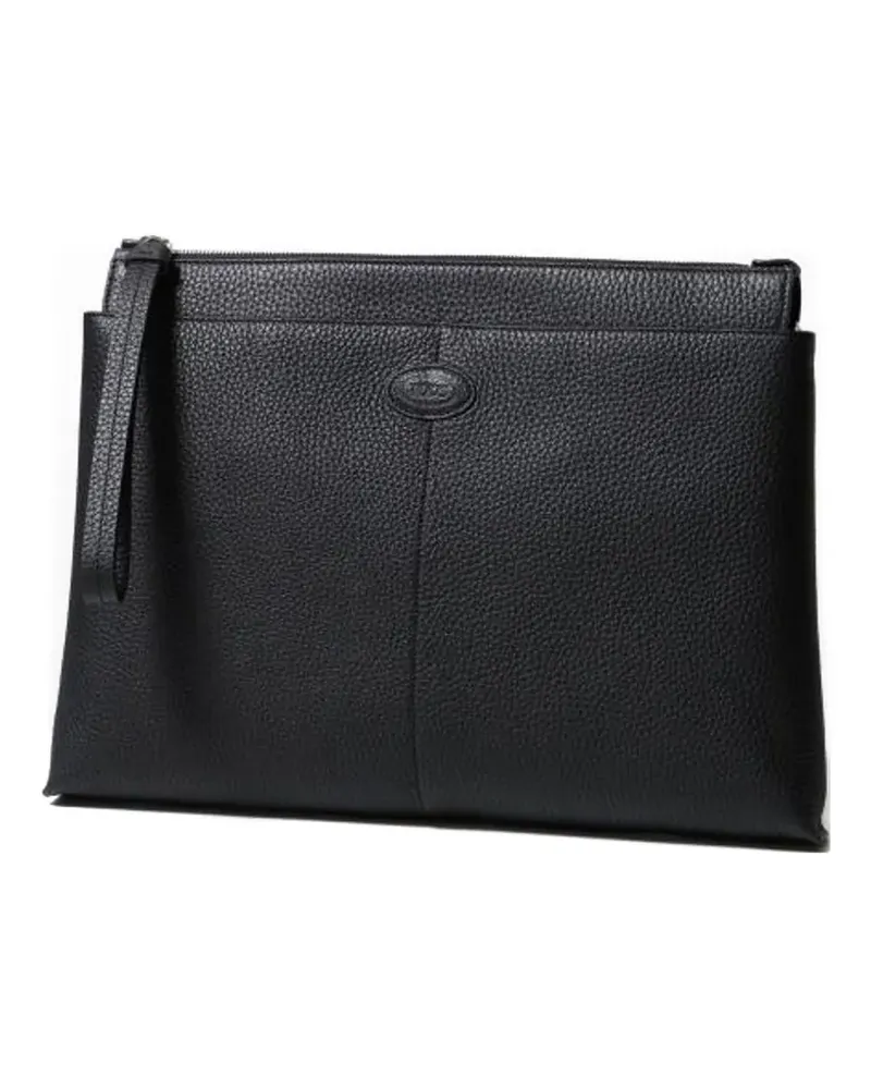TOD'S medium leather document holder - Schwarz Schwarz