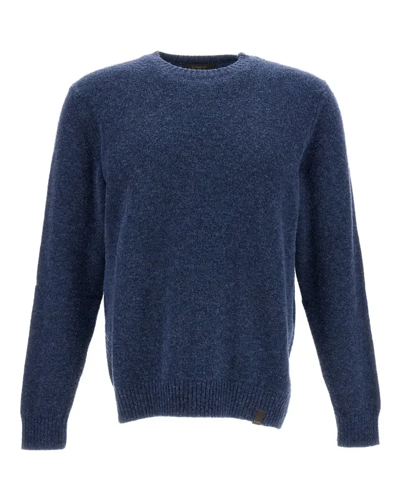 Zanone crew-neck bouclé sweater - Blau Blau