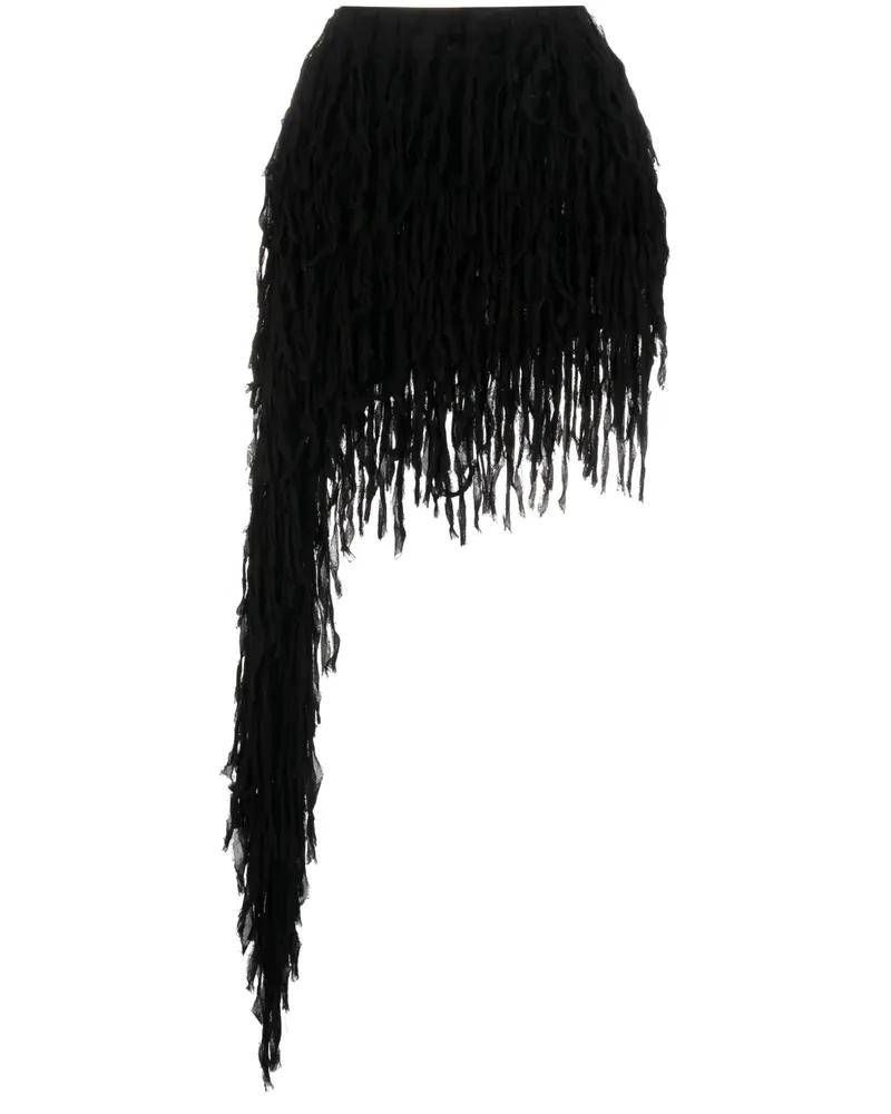 Blumarine Asymmetrischer Minirock - Schwarz Schwarz