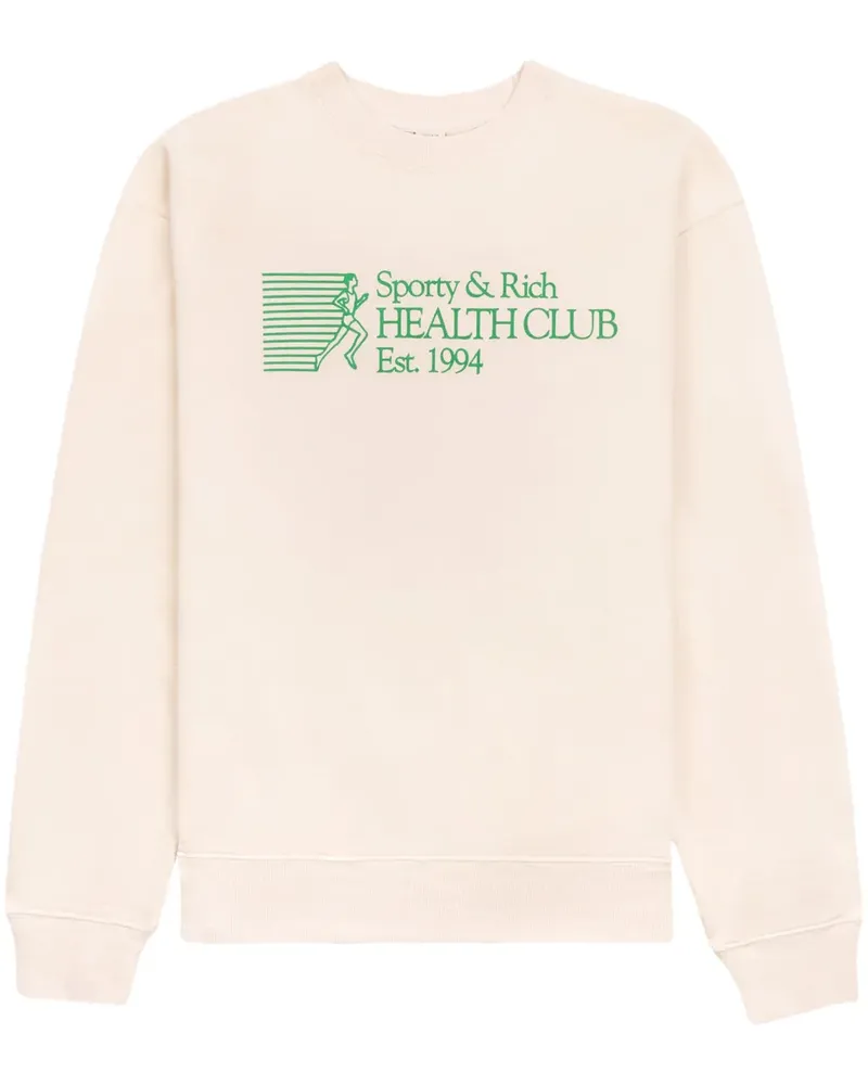 SPORTY & RICH Sweatshirt mit Print - Weiß Weiß