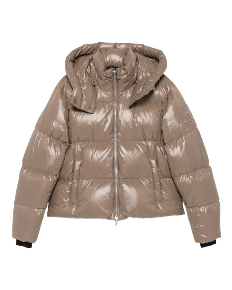 Moose Knuckles Moonstone hooded quilted jacket - Nude Nude