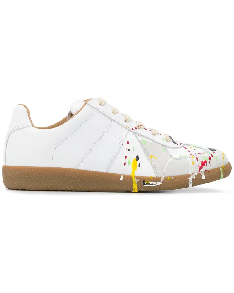 Maison Margiela Replica Sneakers mit Farbklecksen - Weiß Weiß