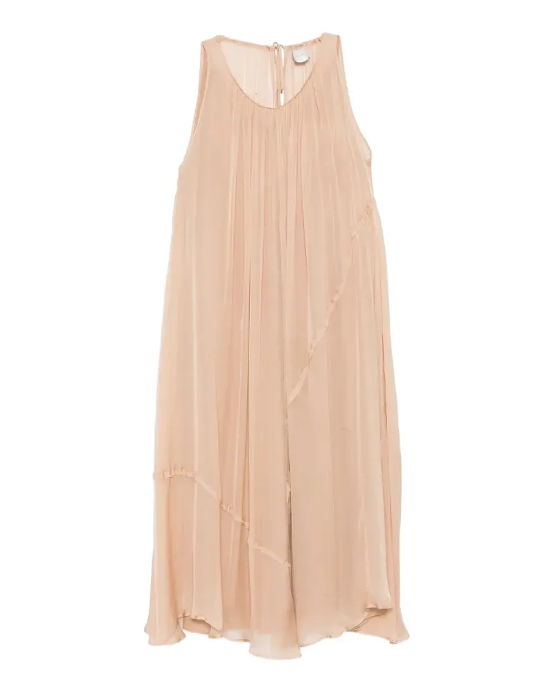 ALYSI Gerafftes Kleid mit Einsätzen - Nude Nude