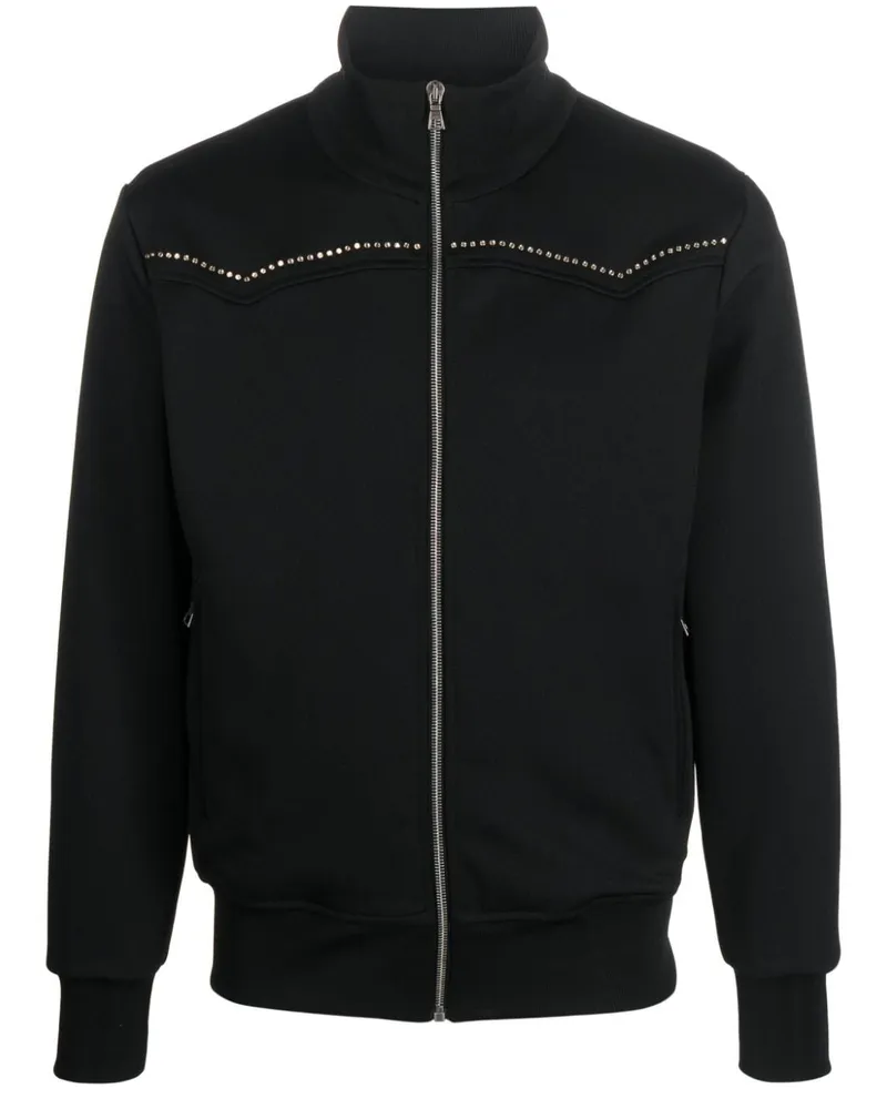 Palm Angels Trainingsjacke mit Monogramm-Applikation - Schwarz Schwarz