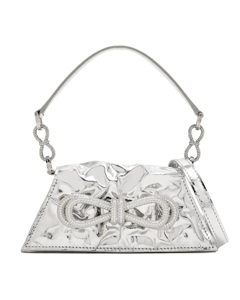 Mach & Mach Kleiner Samantha Tote Bag mit Schleife - Silber Silber