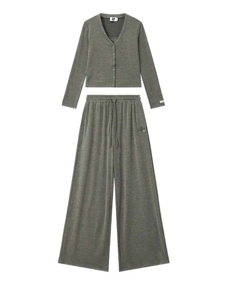 Izzue Set aus Cardigan und Jogginghose - Grau Grau