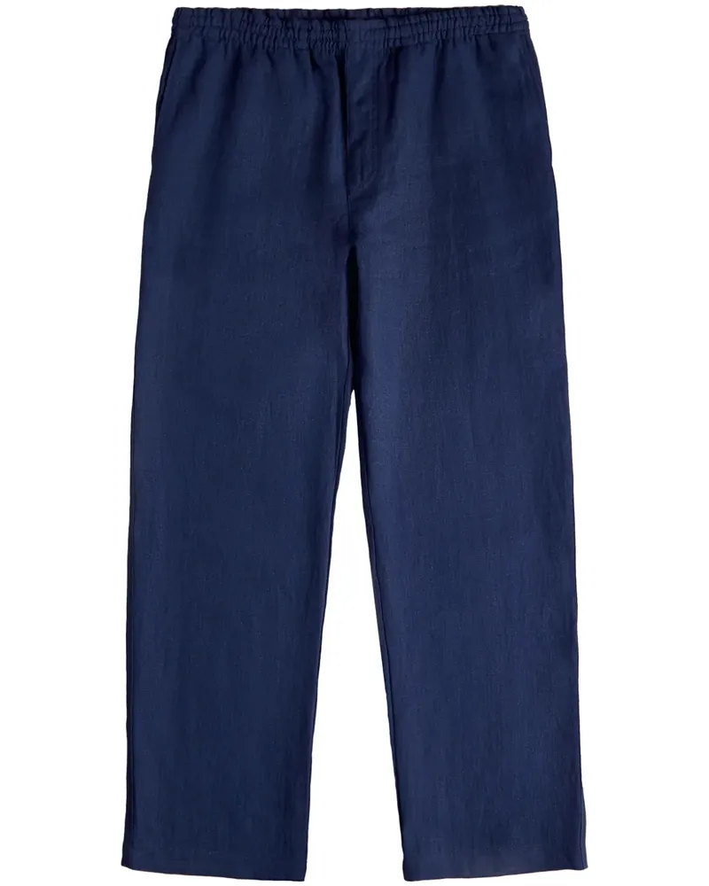TOD'S Coulisse Leinenhose - Blau Blau