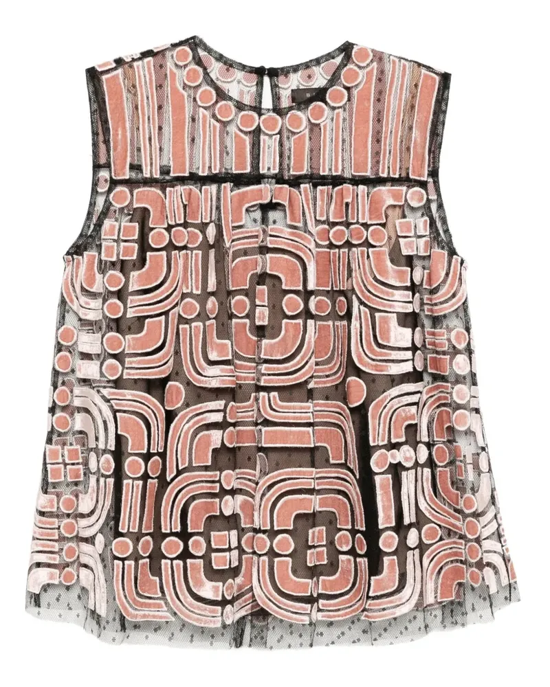 Biyan Weste mit geometrischem Print - Rosa Rosa
