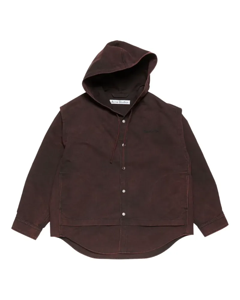 Acne Studios Kapuzenjacke aus Bio-Baumwolle - Rot Rot