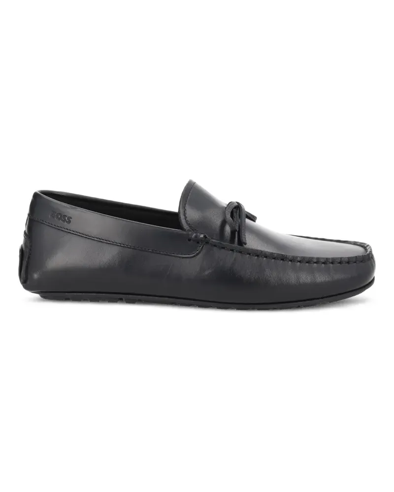 HUGO BOSS bow-detail loafers - Schwarz Schwarz