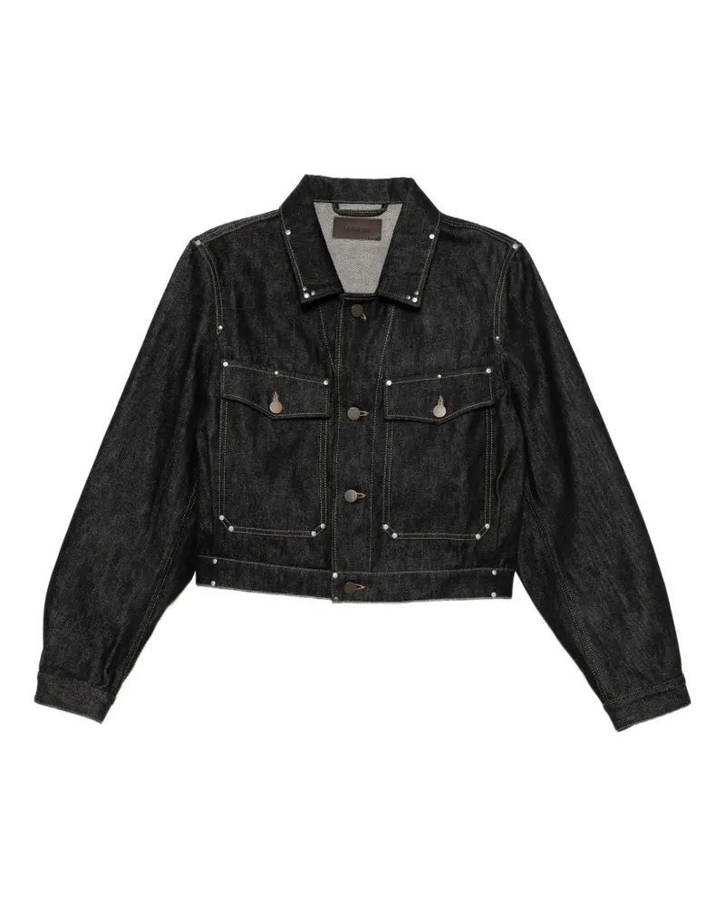 Christophe Lemaire stud-embellished cropped denim jacket - Blau Blau