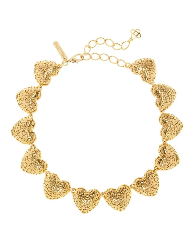 Oscar de la Renta Heart Halskette Gold