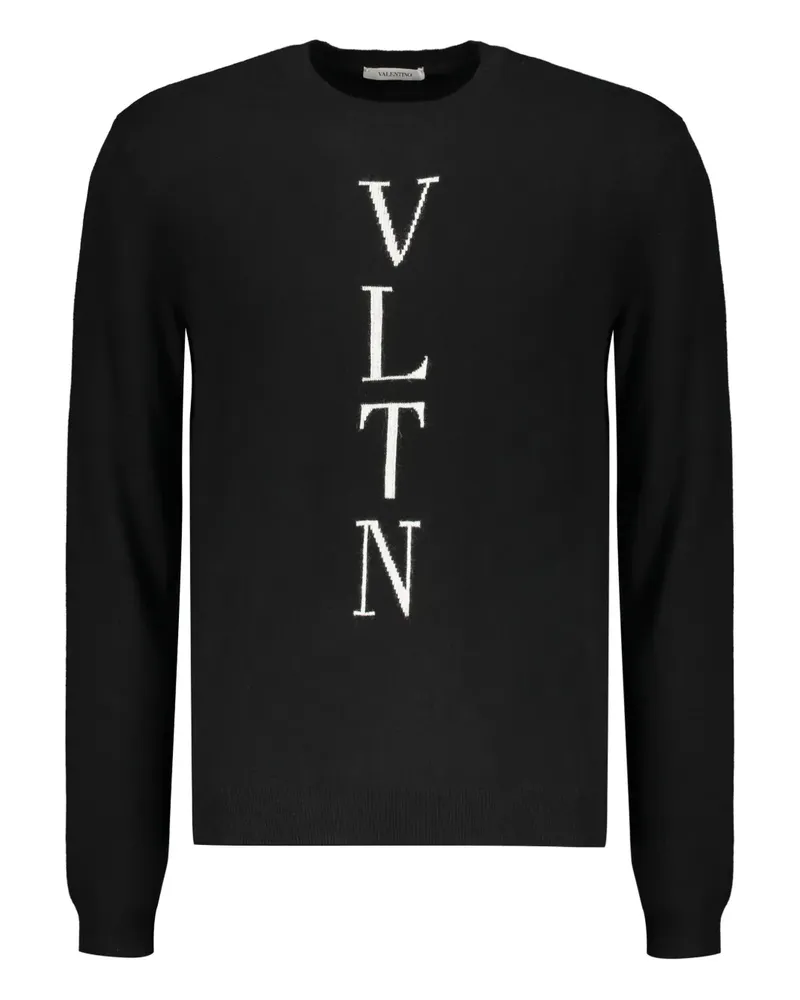Valentino Garavani Pullover mit Intarsien-Logo - Schwarz Schwarz
