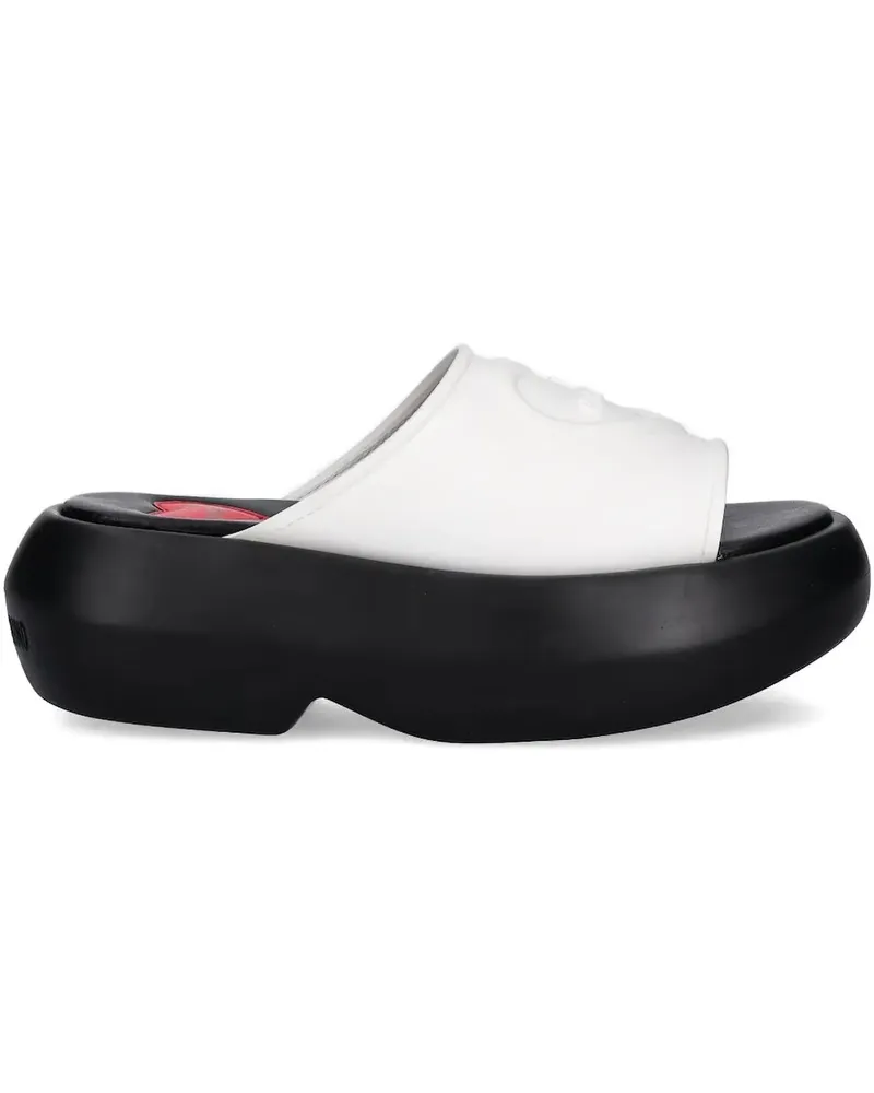 Moschino Plateau-Sandalen mit Herzprägung - Weiß Weiß