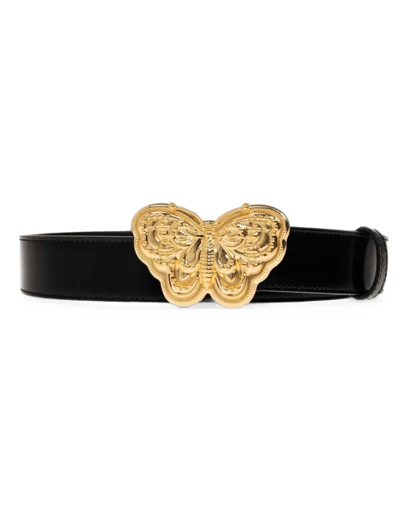 Valentino Garavani butterfly-buckle leather belt - Schwarz Schwarz