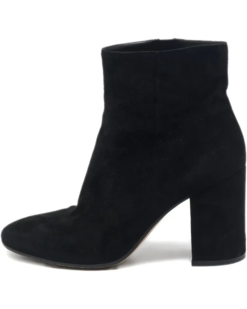 Gianvito Rossi Pre-owned Wildlederstiefel mit Blockabsatz - Schwarz Schwarz