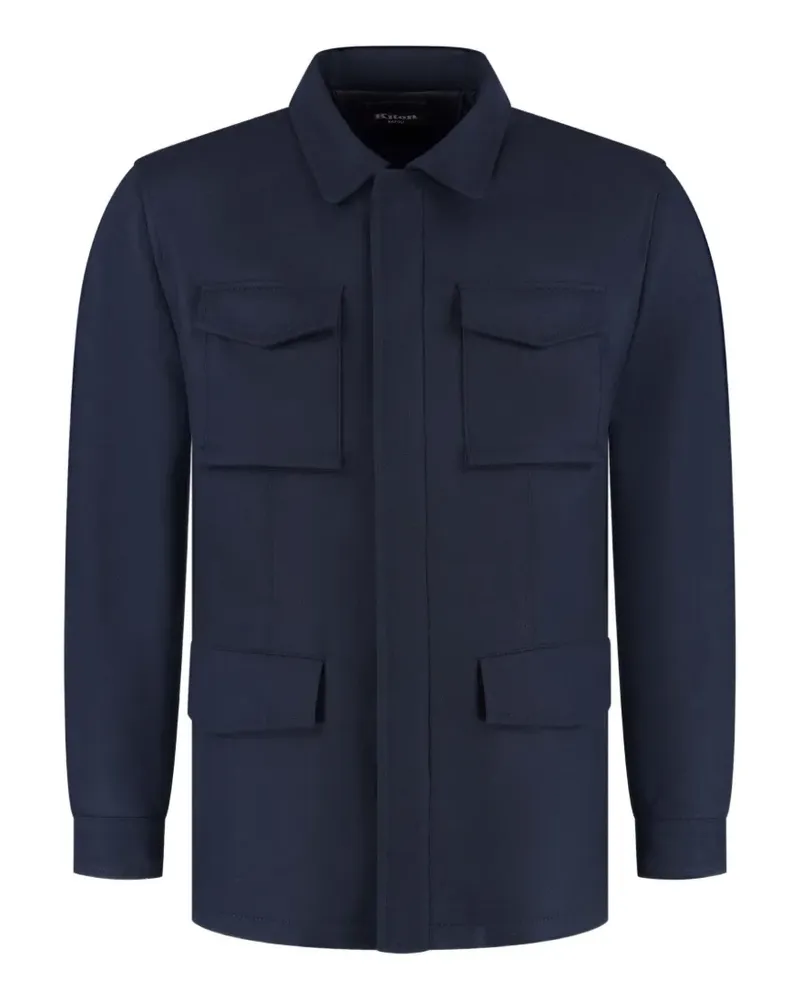 Kiton multi-pocket field shirt jacket - Blau Blau