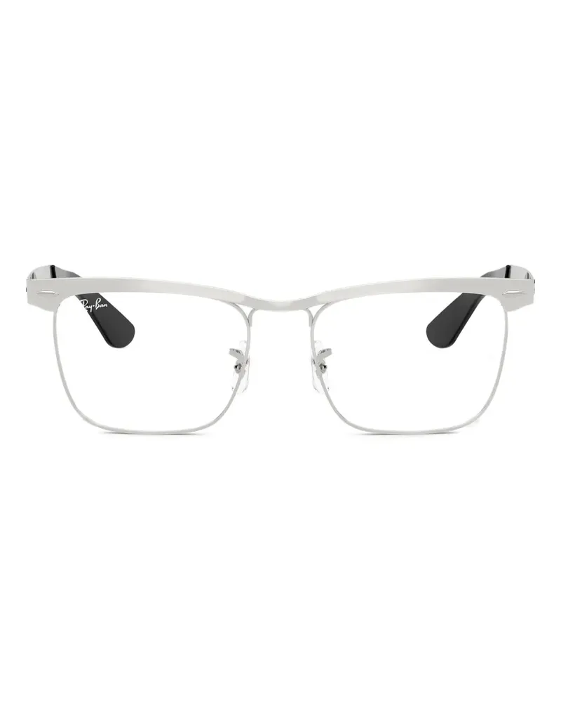 Ray Ban Eckige Wayfarer Deluxe Brille - Silber Silber