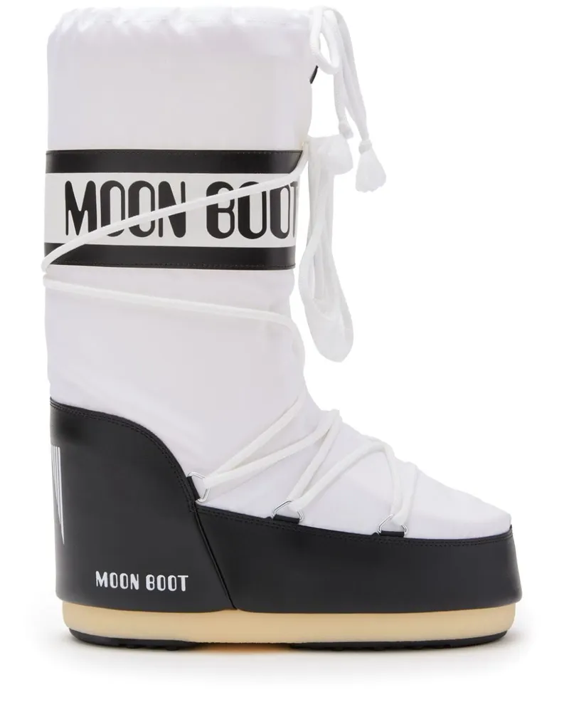 Moon Boot Icon Stiefel mit Logo-Print - Weiß Weiß