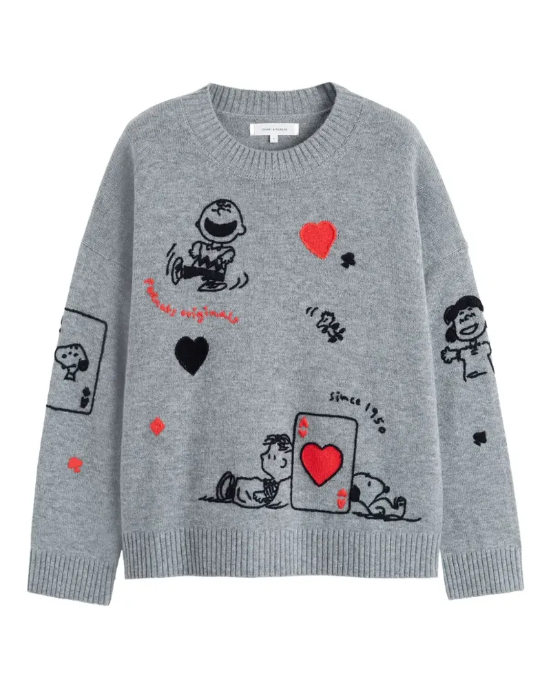 Chinti & Parker x Peanuts Pullover mit Rundhalsausschnitt - Grau Grau